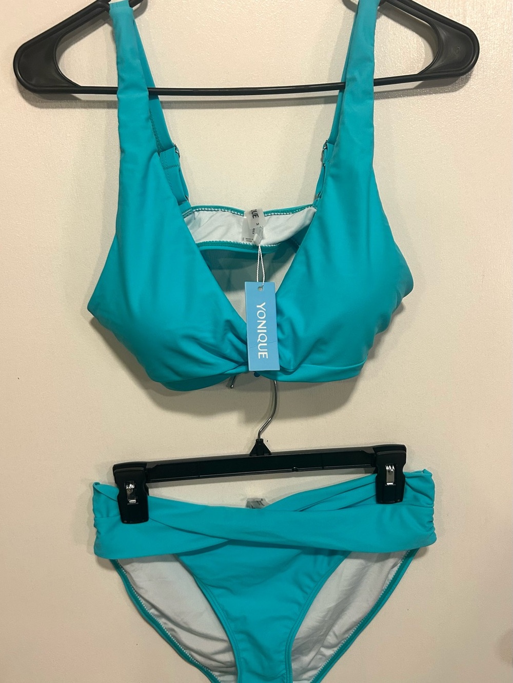 Younique Turquoise V-Neck Bikini Set - Turquoise Women Swim